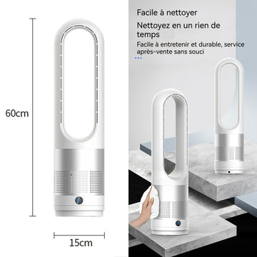 Ventilateur de bureau 15x15x60cm 40w 220v 8000rpm affichage numérique télécommande 8 niveaux réglables grand angle de 80 degrés